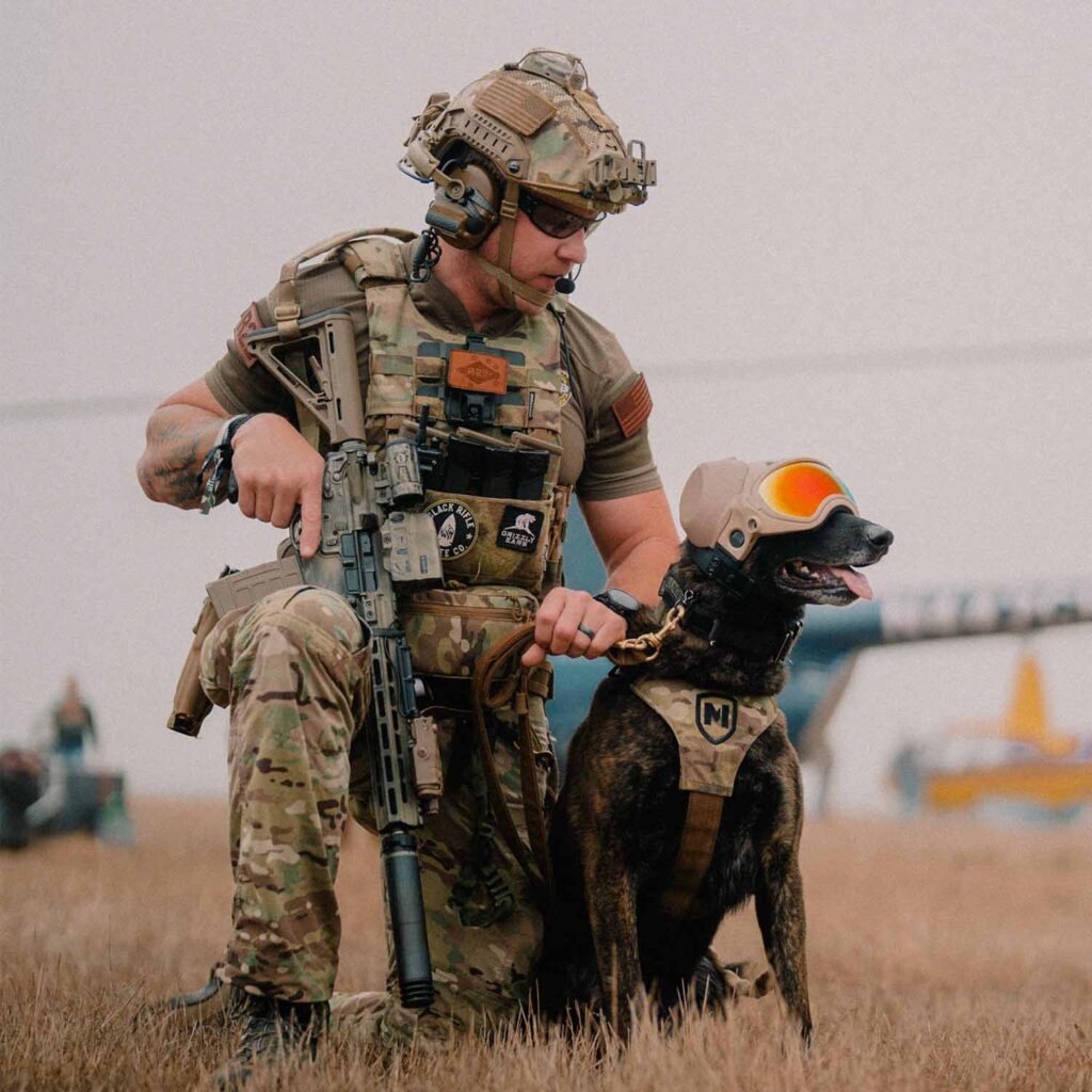 Solider and Dog